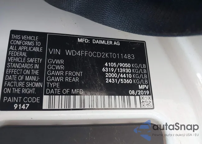 WD4FF0CD2KT011483: 42924810