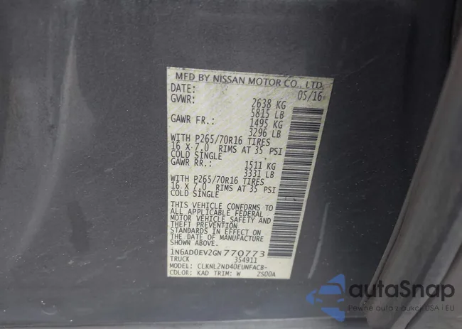 1N6AD0EV2GN770773: 42924812