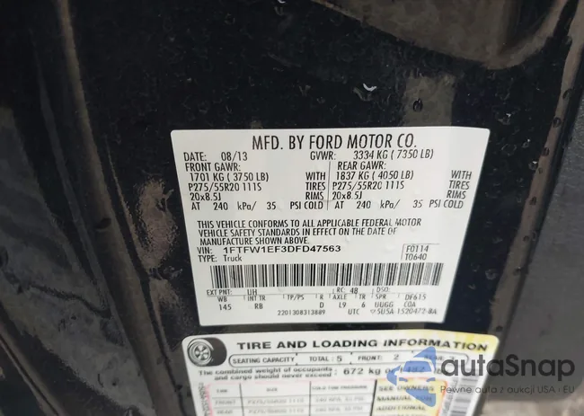 1FTFW1EF3DFD47563: 42924853