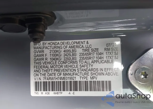 7FARW1H74ME019921: 42925137