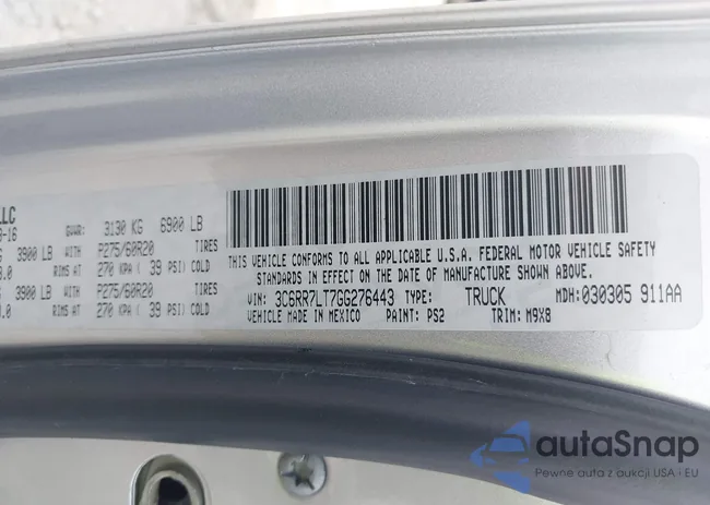 3C6RR7LT7GG276443: 42925249