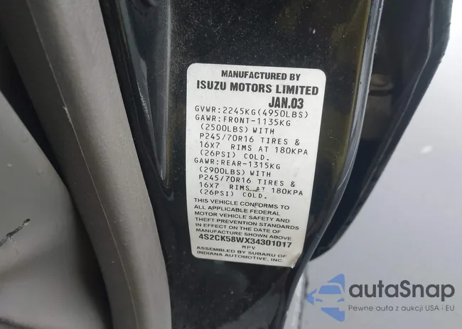 4S2CK58WX34301017: 42924301