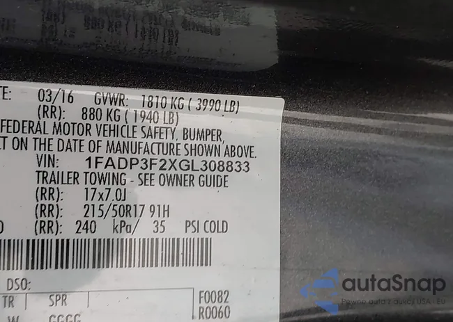 1FADP3F2XGL308833: 42924331