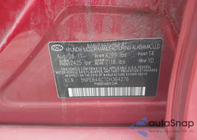 5NPEB4AC7CH364276: 42924404