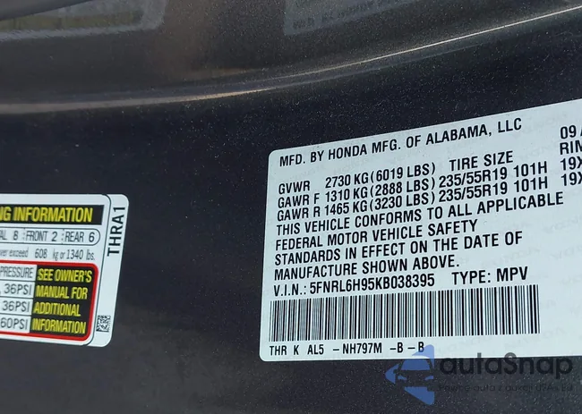 5FNRL6H95KB038395: 42924427