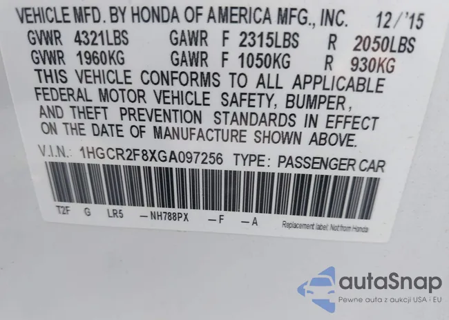 1HGCR2F8XGA097256: 42924468