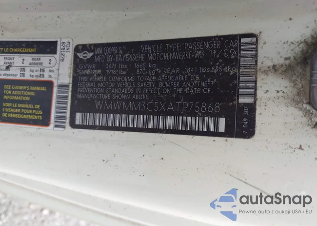 WMWMM3C5XATP75868: 42924515