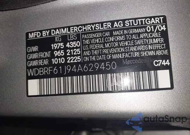 WDBRF61J94A629450: 42924558