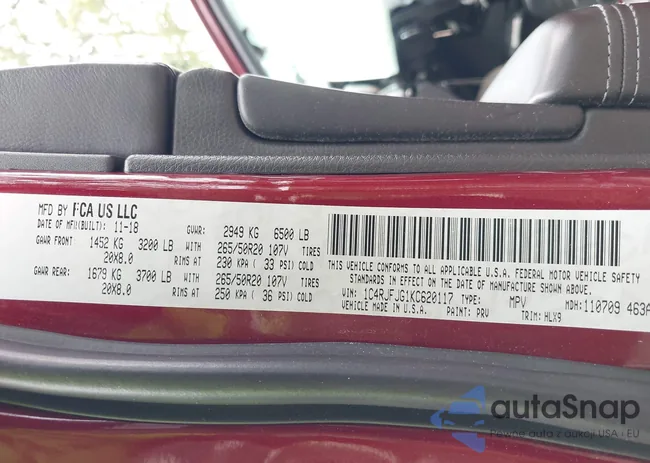 1C4RJFJG1KC620117: 42924575