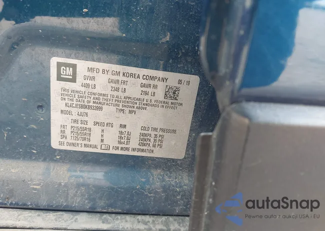 KL4CJESB0KB933999: 42925953