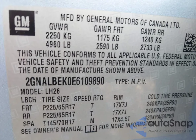 2GNALBEK0E6109890: 42925976