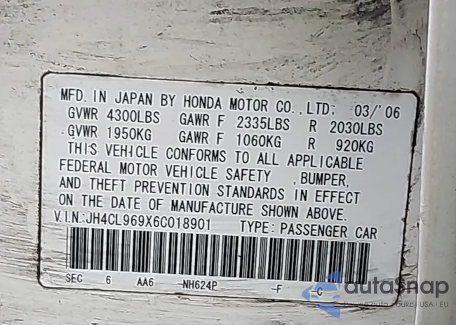 JH4CL969X6C018901: 42926187