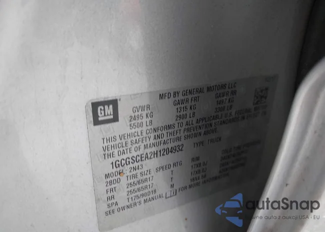 1GCGSCEA2H1204932: 42926255