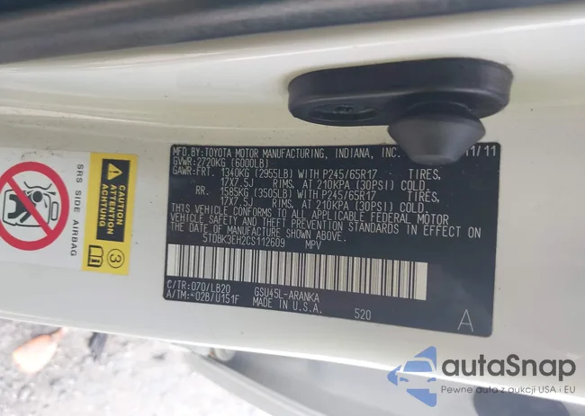 5TDBK3EH2CS112609: 42926854