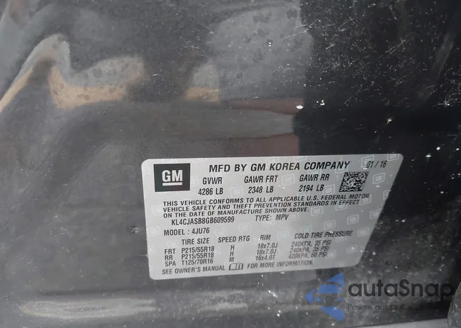 KL4CJASB8GB609599: 42926866