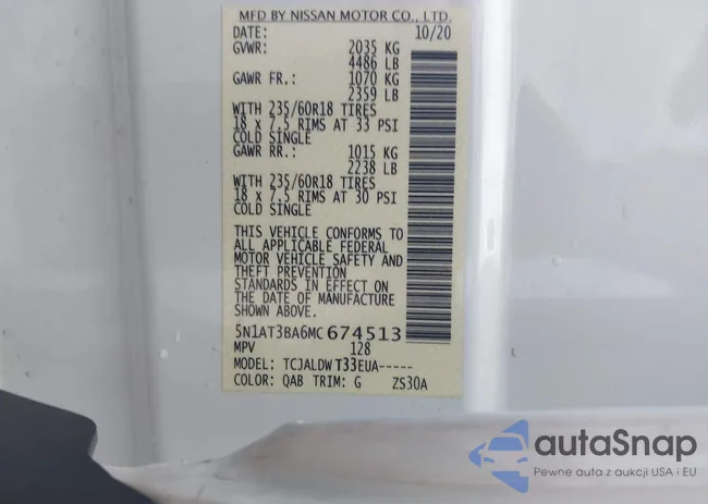 5N1AT3BA6MC674513: 42926977