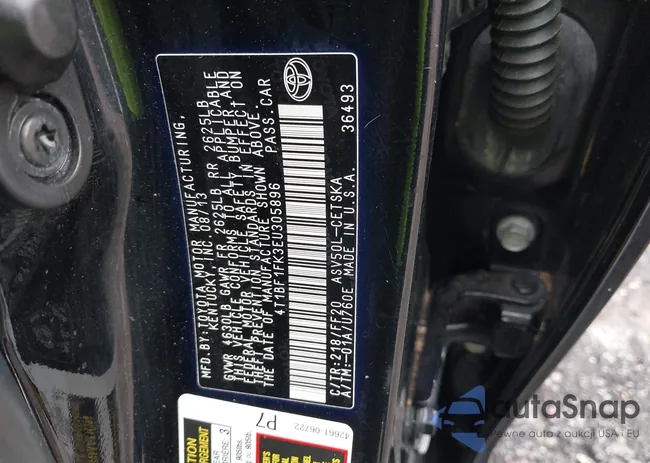 4T1BF1FK3EU305896: 42927048