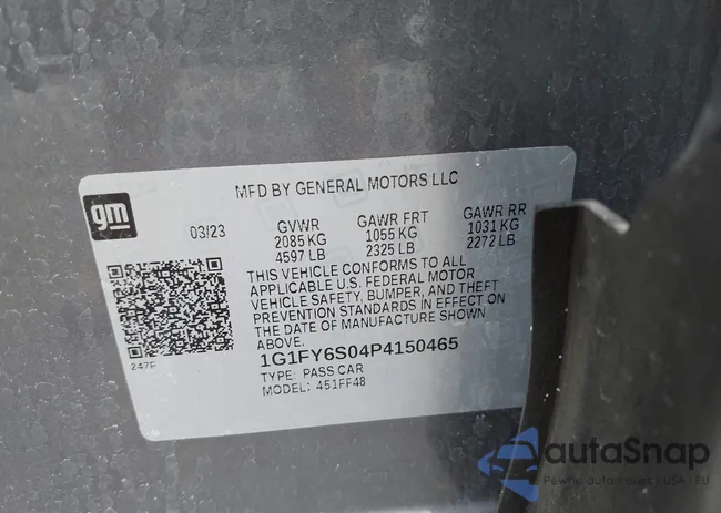 1G1FY6S04P4150465: 42927077