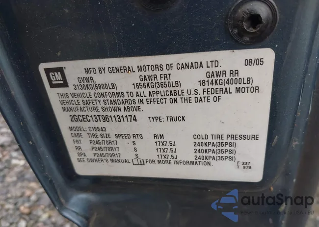 2GCEC13T961131174: 42926301