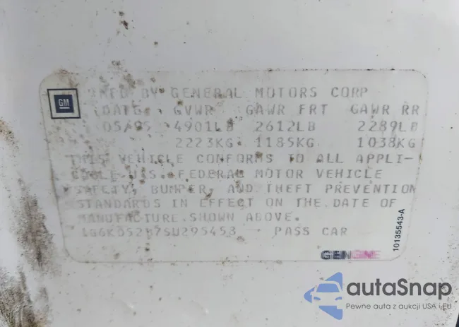 1G6KD52B7SU295458: 42926340