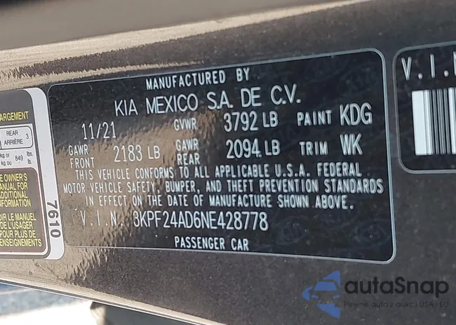 3KPF24AD6NE428778: 42926381