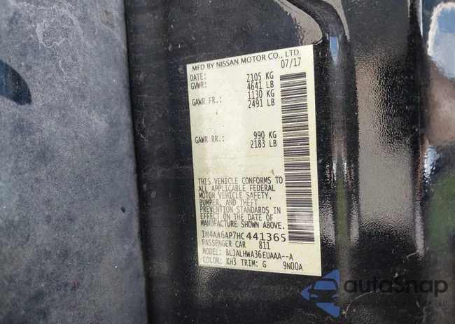 1N4AA6AP7HC441365: 42926429