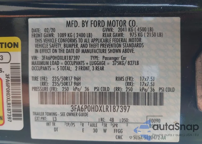 3FA6P0HDXLR187397: 42926455