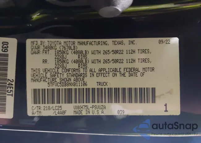 5TFVC5DB8NX011106: 42926491