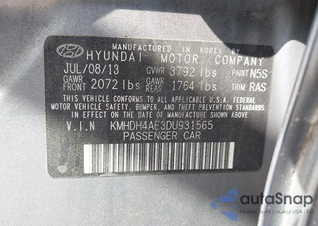 KMHDH4AE3DU931565: 42926551