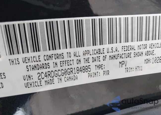 2C4RDGCG0GR184885: 42926634