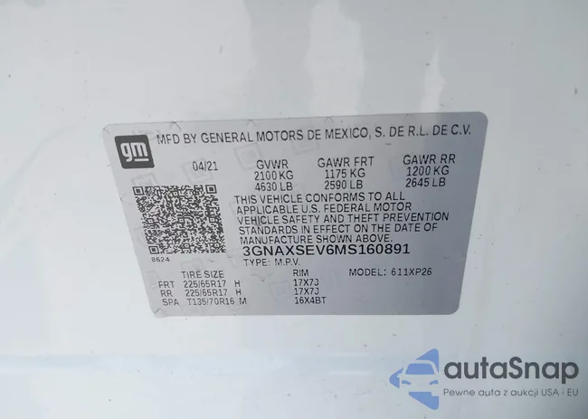 3GNAXSEV6MS160891: 42927735