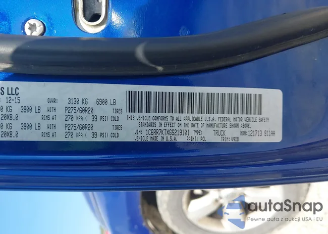 1C6RR7KTXGS219101: 42927906