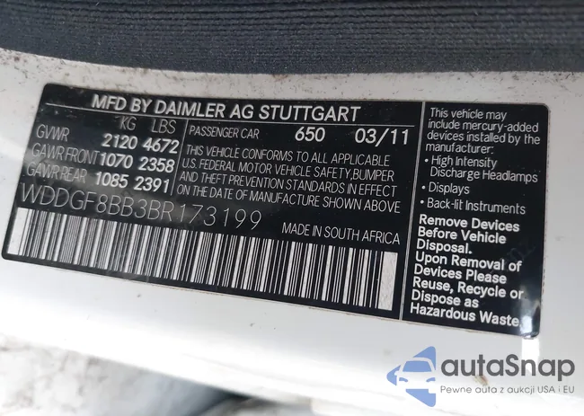 WDDGF8BB3BR173199: 42928001