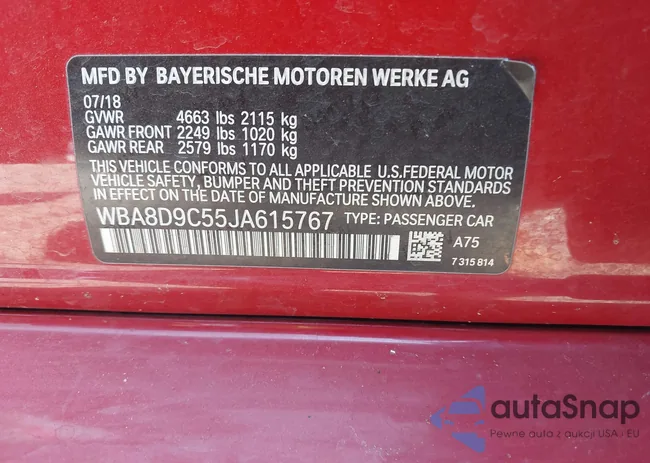 WBA8D9C55JA615767: 42928091