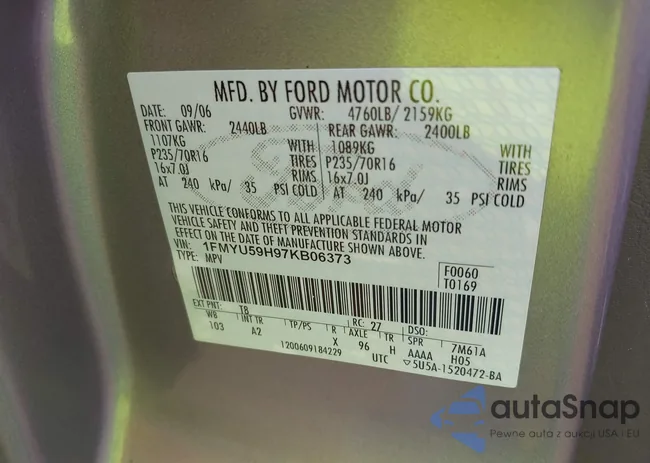 1FMYU59H97KB06373: 42928185