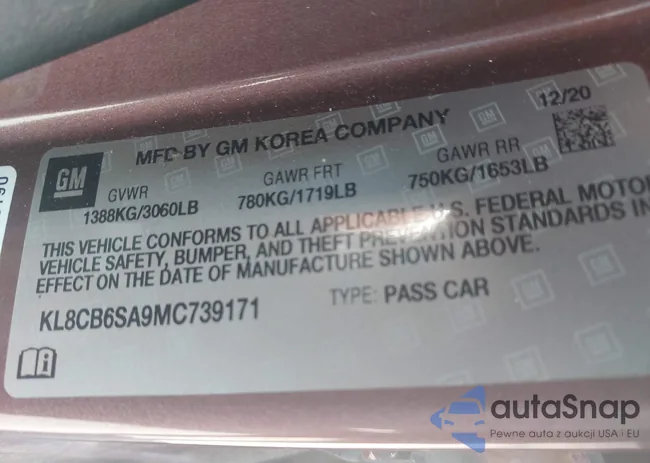 KL8CB6SA9MC739171: 42927294