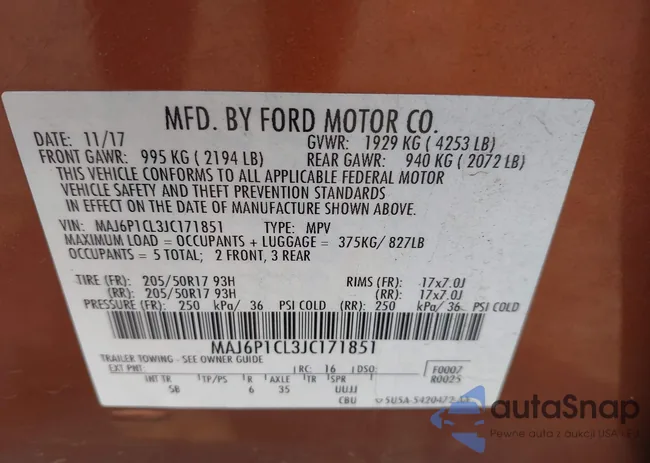 MAJ6P1CL3JC171851: 42927387