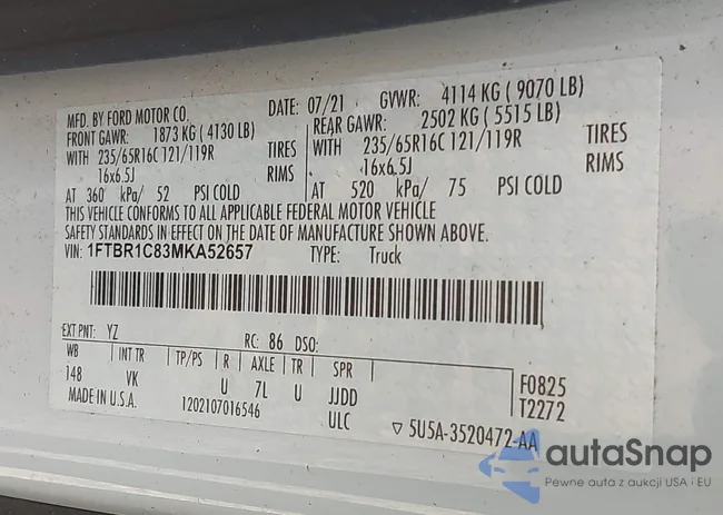 1FTBR1C83MKA52657: 42927479