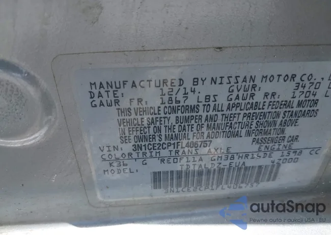 3N1CE2CP1FL406757: 42927484