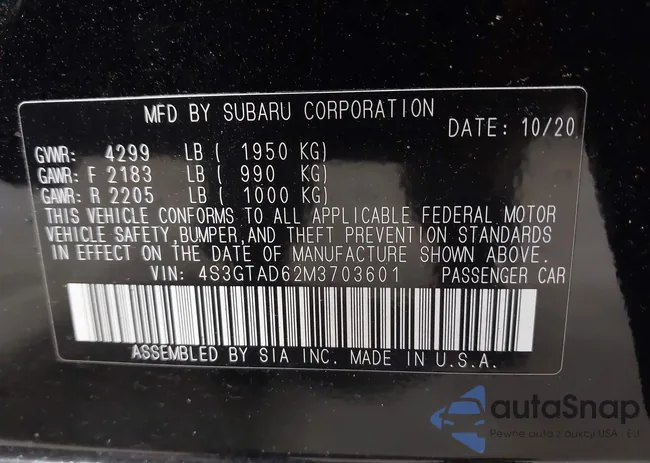 4S3GTAD62M3703601: 42927516