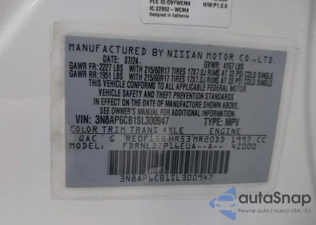 3N8AP6CB1SL300947: 42928668