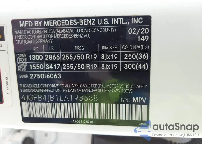 4JGFB4JB1LA198688: 42928708