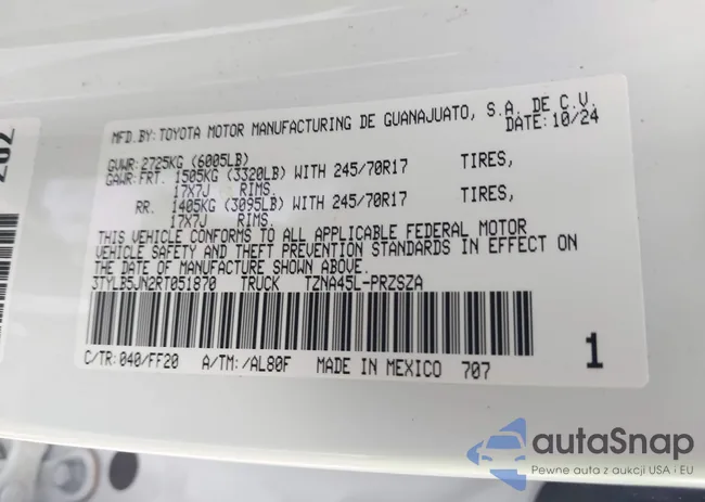 3TYLB5JN2RT051870: 42928894