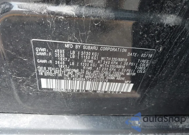 4S4BSATC4J3315278: 42928902