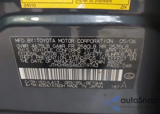 JTHCH96S460019743: 42928928