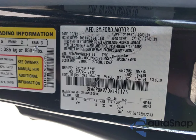 3FA6P0K97DR141175: 42928335