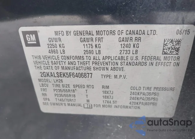 2GKALSEK5F6406877: 42928361