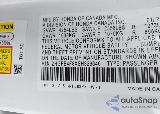 2HGFE4F8XSH326646: 42928451