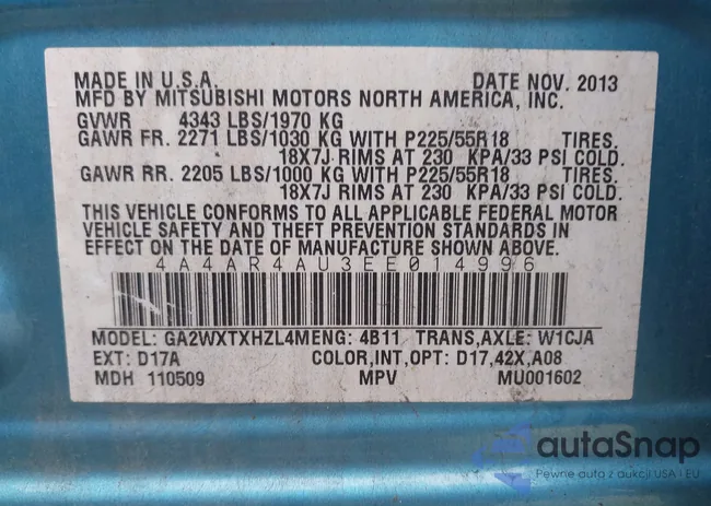 4A4AR4AU3EE014996: 42928474