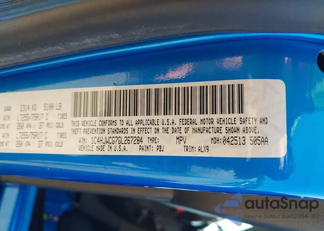 1C4HJWCG7GL267284: 42928484